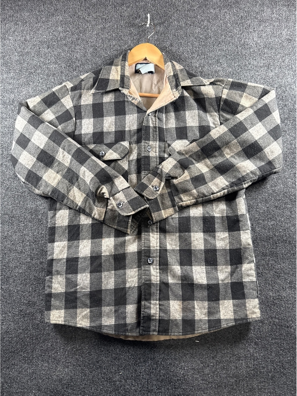 Woolrich Vintage Black and Cream Buffalo Plaid Flannel